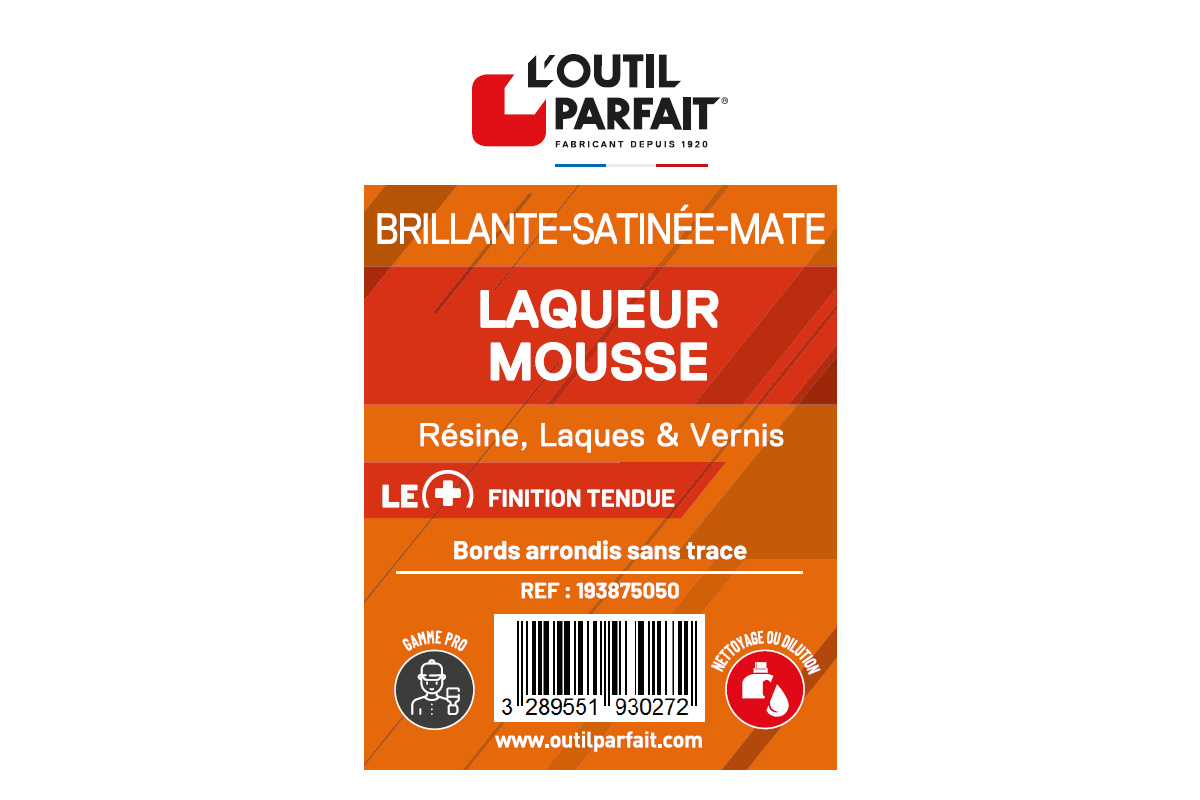 Rouleau laqueur mousse floquée anti-traces (110mm) : pour finitions  brillantes et résines de rénovation