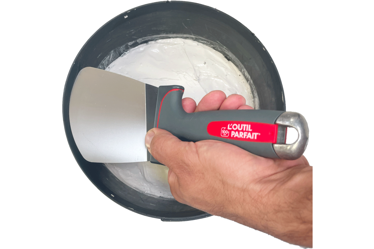 Stucco knife for 5 kg bucket